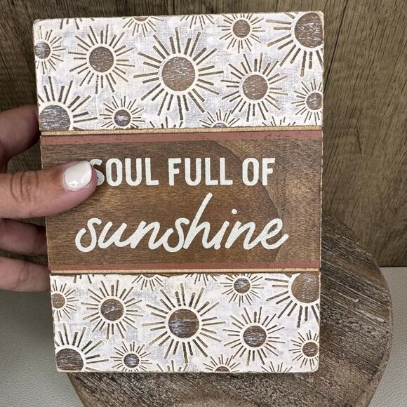 Rustic Home Neutral Wood Sign Love Home Decor Flowers Boho Home FAST SHIP NEW - Picture 2 of 7